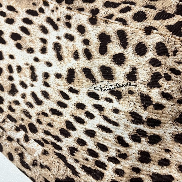 Roberto Cavalli Leopard Skinny Pants Jeans Hidden Spellout IT 42 US 6 B2 - Picture 7 of 13